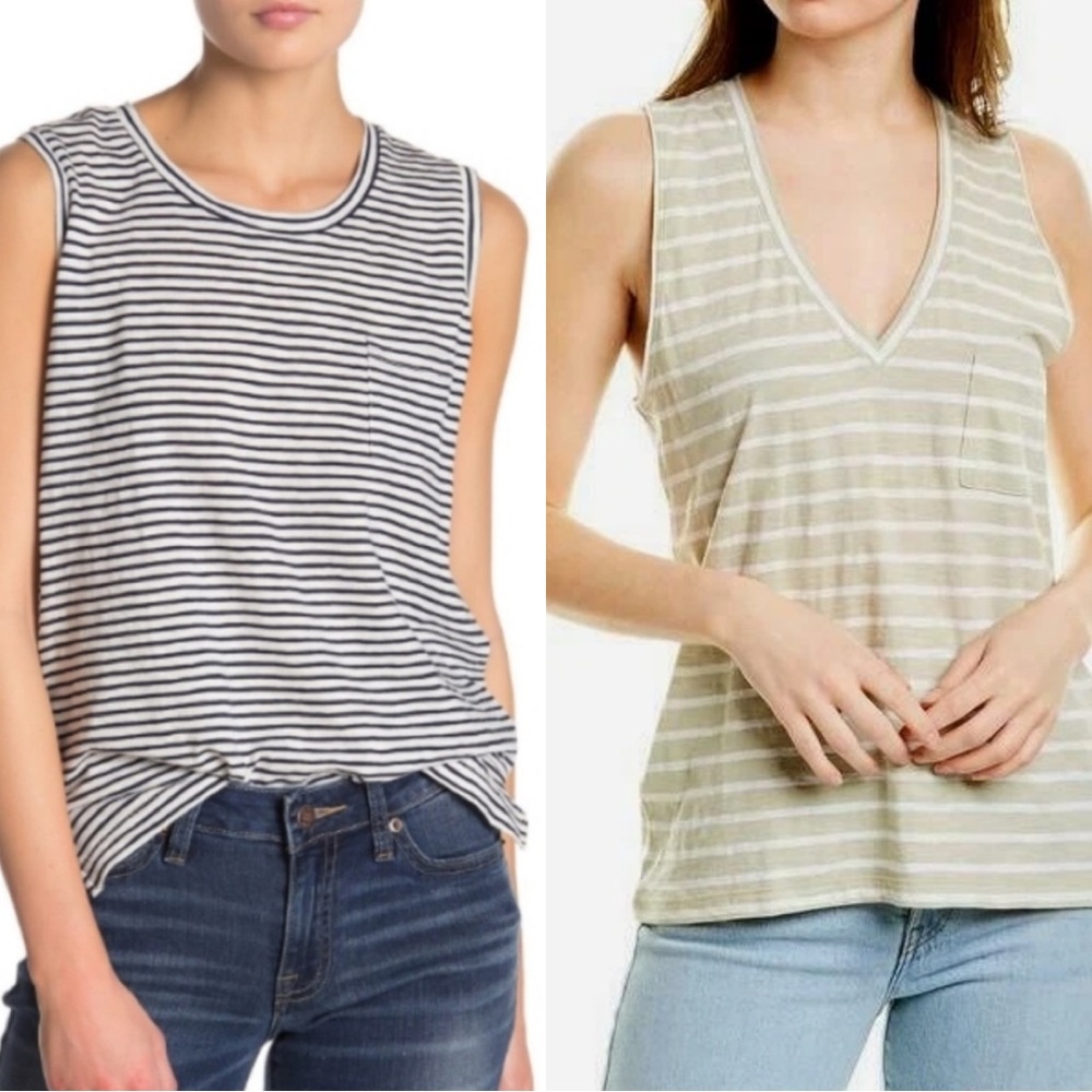Madewell | Cotton Tank Bundle‎ of Two Size XS Stripes